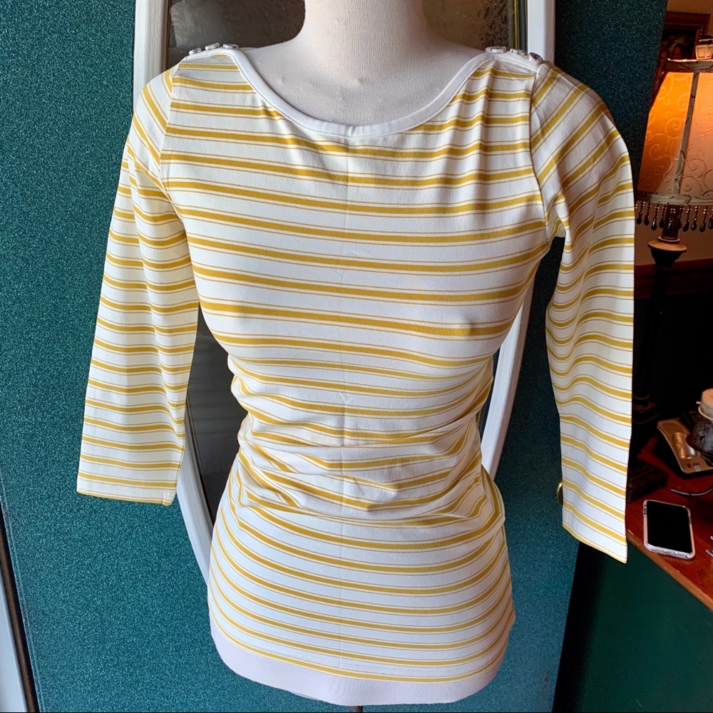 NWOT Matilda Jane Yellow Striped Top